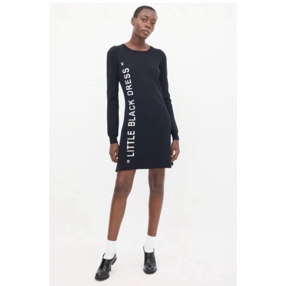 OFF-WHITE 🖤 “LITTLE BLACK DRESS” Sweater Mini Dress - Picture 8 of 16